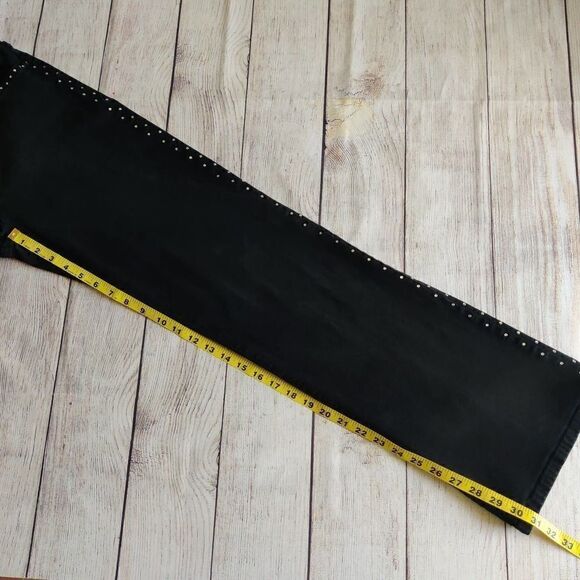 NYDJ rhinestones studded high rise bootcut jeans 6 - Picture 5 of 9